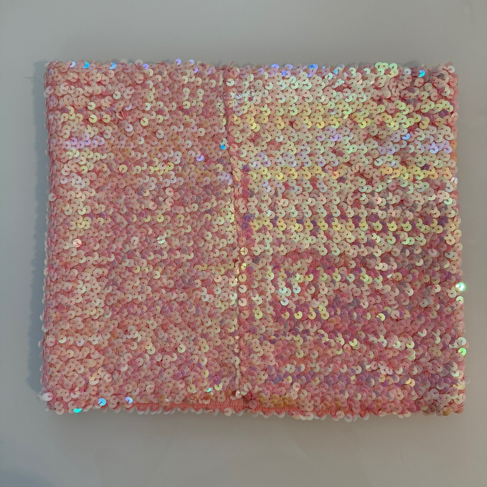 Pink Sequin Festival Tube Top Stretchy - Picture 2 of 4